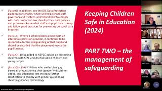 Autumn term Safeguarding update for Governors 2024 2025 [upl. by Edelman]