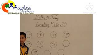 Class  LKG sun maths activity counting 101 to 120 [upl. by Ahsemat183]