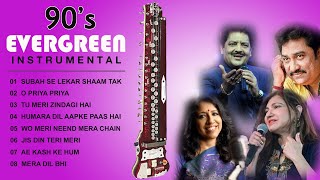 90s Evergreen Songs Instrumental  BANJO COVER   Superhit Romantic Hindi Songs  By Music Retouch [upl. by Martguerita]