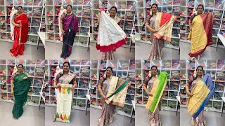 ✨ Menukas Boutique to Ready Wear Saree Farewell Party Sarees  One Minute Saree  Half Saree set [upl. by Lupien]