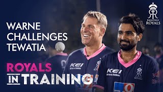 Hit the Ball Challenge  Shane Warne vs Rahul Tewatia [upl. by Rogerg]