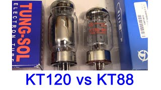 KT88 and KT120 power tube compatibility test electrical performance [upl. by Eizle602]