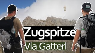 Zugspitze via Gatterl Hiking for two on Germanys highest mountain in one day [upl. by Atazroglam]