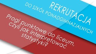 Progi punktowe do liceum czyli jak interpretować statystyki rekrutacji [upl. by Gabie478]