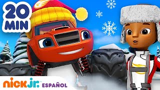 Blaze y los Monster Machines  20 minutos de rescates de Blaze en la nieve  Nick Jr en Español [upl. by Concordia]