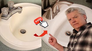 Drop In Bathroom Sink Replacement [upl. by Aremat]