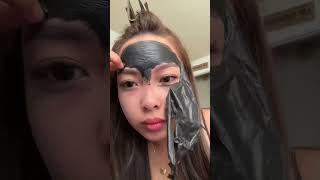 Charcoal Mask Peel Hits Different 🤍 skincare skincareroutine peeloffmasks grwm skincaretips [upl. by Kroy]