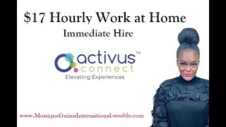 Activus Hiring 17 Hour Work at Home Job Immediate Hire [upl. by Fonz278]