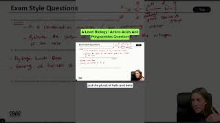 ALevel Biology  Amino Acids And Polypeptides Question [upl. by Zahara485]