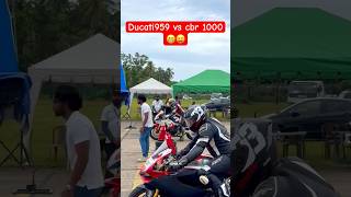 Ducati panigal 959 Vs Cbr1000 කව්ද දිනන්නේ ✈️😁 bike viralvideo [upl. by Florella748]