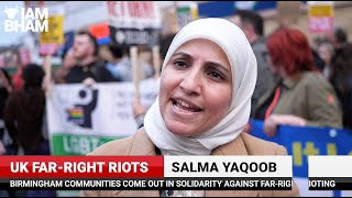 UKRiots  Salma Yaqoob Were seeing mosques set on fire people are scared for good reason [upl. by Akers629]