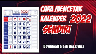 Cara Cetak Kalender 2022 Dengan Printer Sendiri  Download Template Kalender 2022 Gratis [upl. by Aniroz]