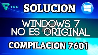 ✘SOLUCIÓN Esta Copia de Windows 7  No Es Original  Compilación 7601 ✌ [upl. by Onaimad]