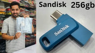 Amazon Unboxing and SanDisk Ultra Dual Drive Go USB Type C Pendrive for Mobile Navagio Bay 256 GB [upl. by Ahsed]