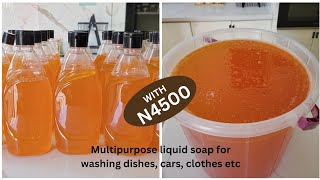 How to make multipurpose liquid soap at home 20Litres liquid soap using N4500 [upl. by Nnhoj448]