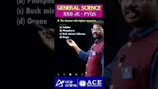 RRB JE General Science PYQs  element with highest atomicity  aceonline [upl. by Obala695]