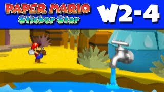 Paper Mario Sticker Star  Gameplay Walkthrough World 24  Damp Oasis Nintendo 3DS [upl. by Erasmo607]