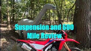 CRF300L Ohlins Suspension and 600 Mile Review [upl. by Atsilac]