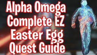 ALPHA OMEGA  EASY SOLO EASTER EGG GUIDE Black Ops 4 Zombies [upl. by Alard]