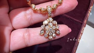 Tanishq 22k New Diamond Necklace Designs with PriceClose Setting Necklaceimdeeyadeeya [upl. by Mathia]