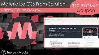 Udemy Course Alert  Materialize CSS With 5 Projects [upl. by Neufer]