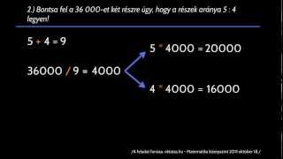 2 feladat  arányok felírása Matek érettségi felkészítő [upl. by Jdavie]