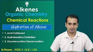 Hydration of Alkene  Hydration of Alkene to Alcohol Mechanism  Alkene Chemical Properties Part 3 [upl. by Novyert]