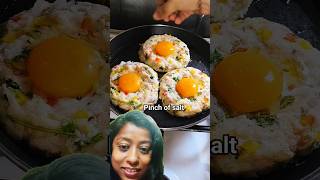 Bird nest recipe with bread😍😍😋😋 food cooking shortvideo recipe shorts sorts eggbreadtoast [upl. by Modesty534]