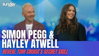 Simon Pegg amp Hayley Atwell Reveal Tom Cruises Secret Skill [upl. by Lexy]