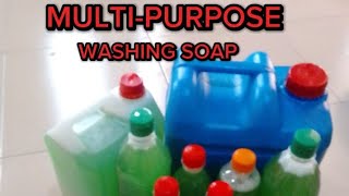 SUPER  FOAMY MULTIPURPOSE LIQUID SOAP 4 With Only 4 INGREDIENTS liquidsoap dishwashingliquid [upl. by Tildi]