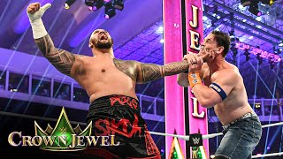 John Cena hits a Chokeslam WWE Crown Jewel 2023 highlights [upl. by Lerud63]