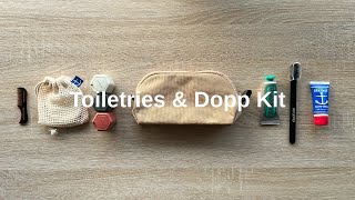 Pack With Me  Minimalist Toiletries and Dopp Kit [upl. by Eerrehs]