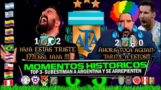 TOP 3 Prensa Menosprecia a ARGENTINA y les resulta CARO 🏆 Narraciones Deportivas Graciosas 🔥 [upl. by Nosle164]