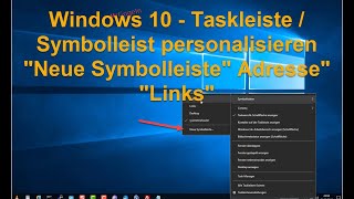 Windows 10 Neue Symbolleiste  Ordner an Taskleiste anheften [upl. by Camella]