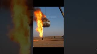 Oil and Gas Well Fire Extinguishing Techniques  shorts oilfield [upl. by Aracal]