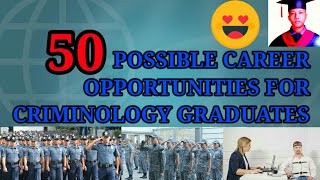 CAREER OPPORTUNITIES FOR CRIMINOLOGY GRADUATES  WISDOM 43 [upl. by Enihpets]