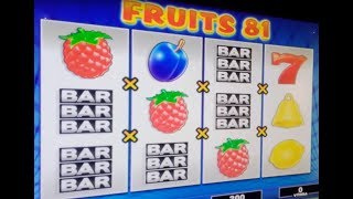 Live play on Fruits 81 slot machine HIGH LIMIT with Mystery feature  NICE WIN [upl. by Aneres]