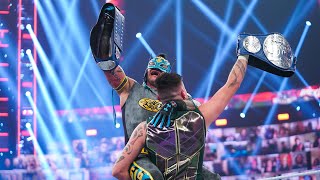 Rey Mysterio amp Dominik Mysterio become the first father and son Tag Team Champions [upl. by Enoob935]