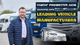 VARTA ProMotive AGM Batteries developed with leading truck manufacturers  VARTA Fleet Program [upl. by Ilatfen174]