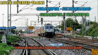 Route Diverted Gorakhpur  Secunderabad amp Gorakhpur  Yesvantpur skipping Kamareddy [upl. by Linnette]