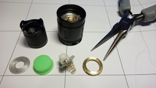 HOW TO Flashlight Mechanical Tail Cap Switch Replacement [upl. by Dempster]