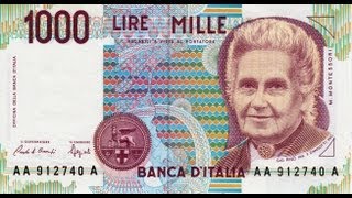 Collezione delle Banconote in Lire della Banca dItalia  Italian Bank of Italy Lire Collection [upl. by Enelkcaj835]