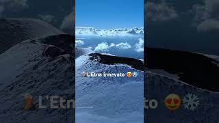 🌋 L’Etna si veste di bianco ❄️ 🎥mauriziofaziofly [upl. by Hairom]