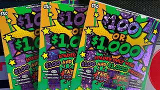 100 or 1000 PA Lottery SCRATCHOFF tickets Claimer hunting 🚨🚨🚨🚨🚨 [upl. by Nork745]