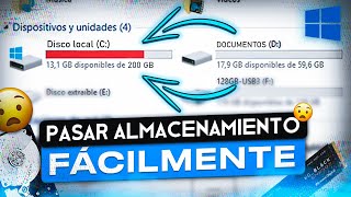 ☑️Como PASAR ESPACIO de un DISCO a OTRO en WINDOWS 1011💾  AGRANDAR ESPACIO en UNIDAD C 💻2023 [upl. by Desi]