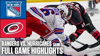 2nd Round New York Rangers vs Carolina Hurricanes Game 3  Full Game Highlights [upl. by Akkina]