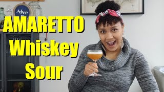 AMARETTO WHISKEY SOUR  Cocktail Recipe [upl. by Tillfourd]