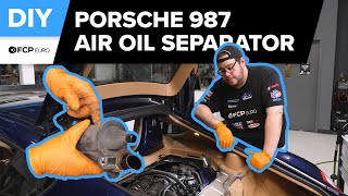 Porsche 987 Cayman Air Oil Separator Replacement DIY 20062008 Porsche 9871 Cayman [upl. by Etsirhc918]