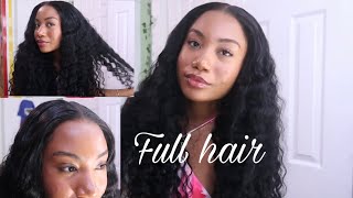 MY GO TO HAIR FROM NOW ONPRE PLUCKED LOOSE DEEP WAVE WIG  GLUELESS INSTALL FT WIGGINS HAIR [upl. by Rabi]