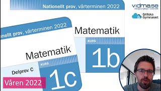 Matematik 1b och 1c Nationellt prov VT 2022 Del C [upl. by Bonnell]